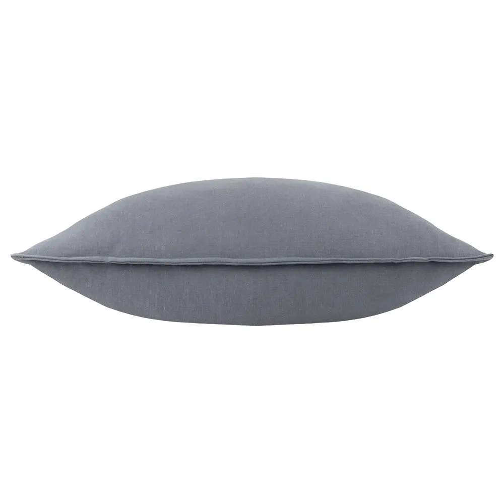 Yard Slub Cotton Cushion in Dark Blue 3