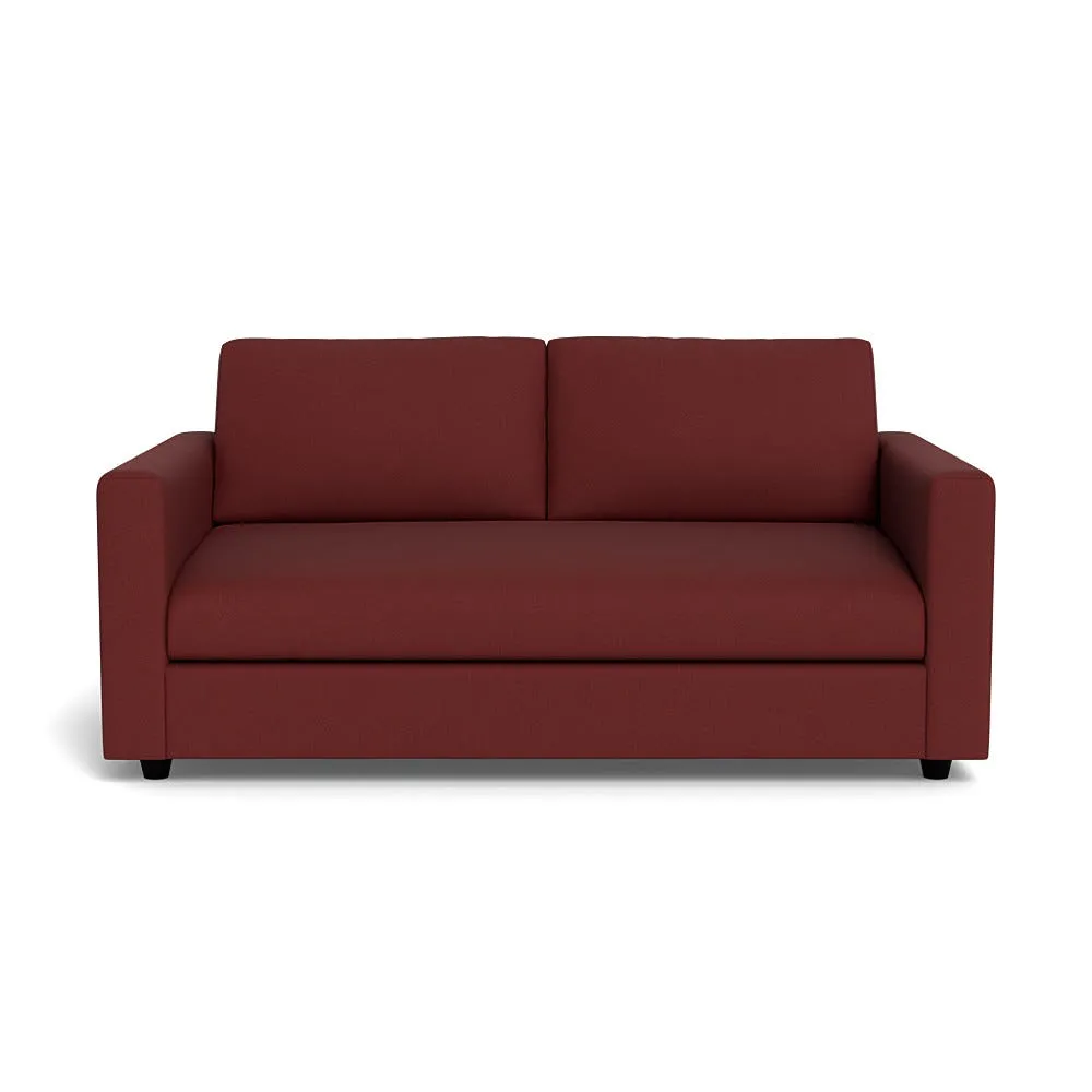 Heal's Nimbus II 3 Seater Sofa Capelo Linen-Cotton Etruscan Red Black Feet 1