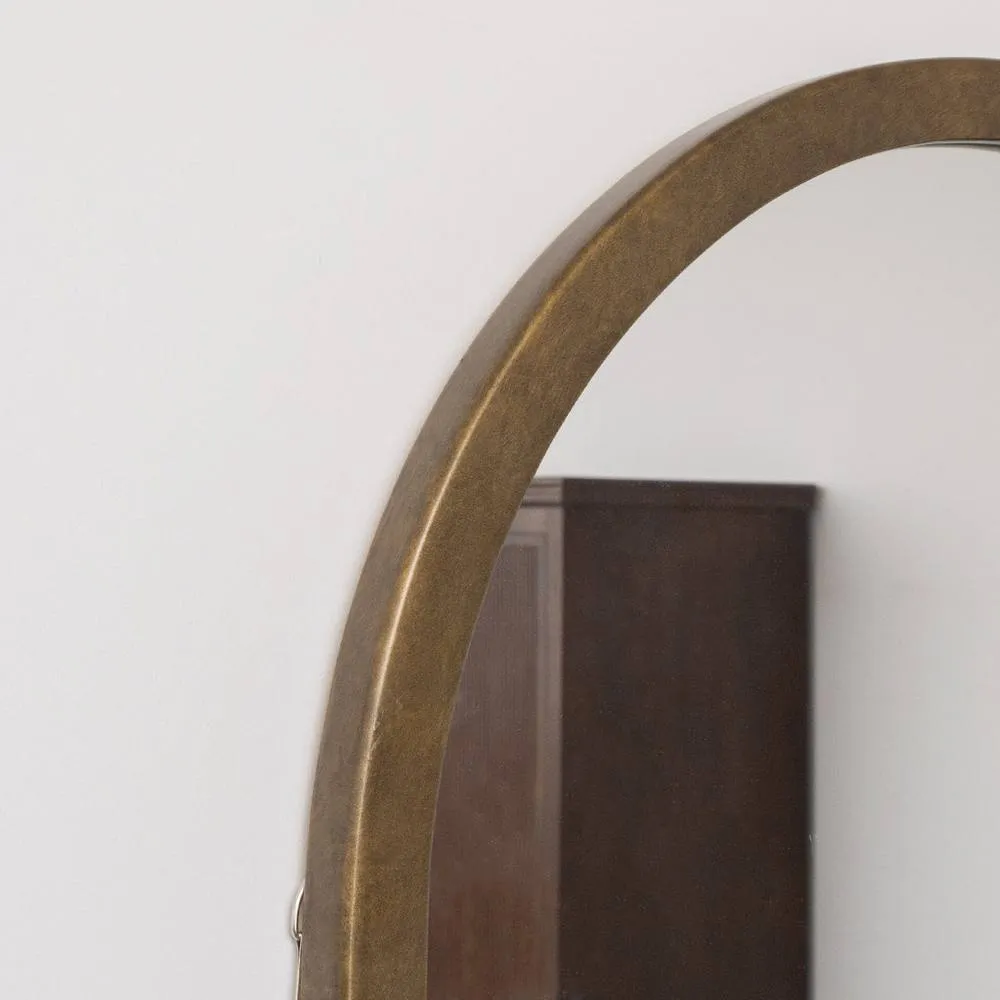 Melody Maison Bronze Framed Arched Wall Mirror - 60cm X 80cm 5