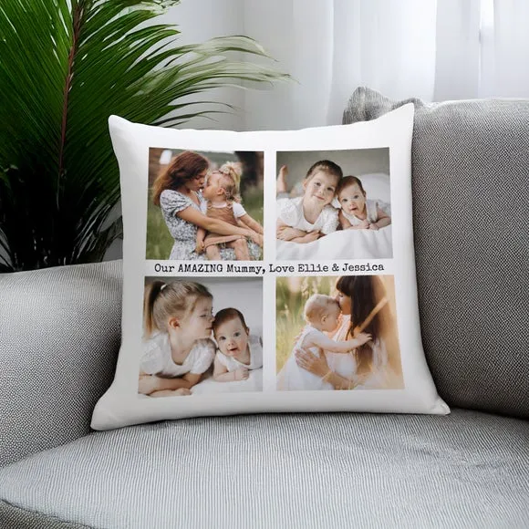 Personalised Multi Photo Square Cushion 5