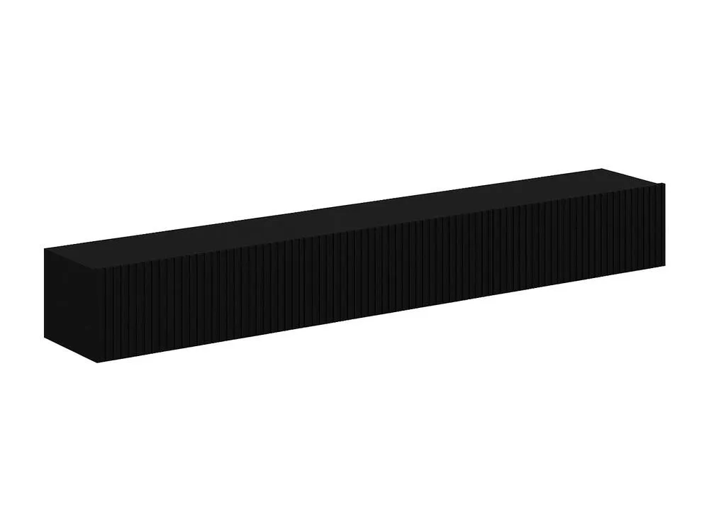 Vente-unique Floating TV Unit With 3 Doors - Black - DANTAY 5