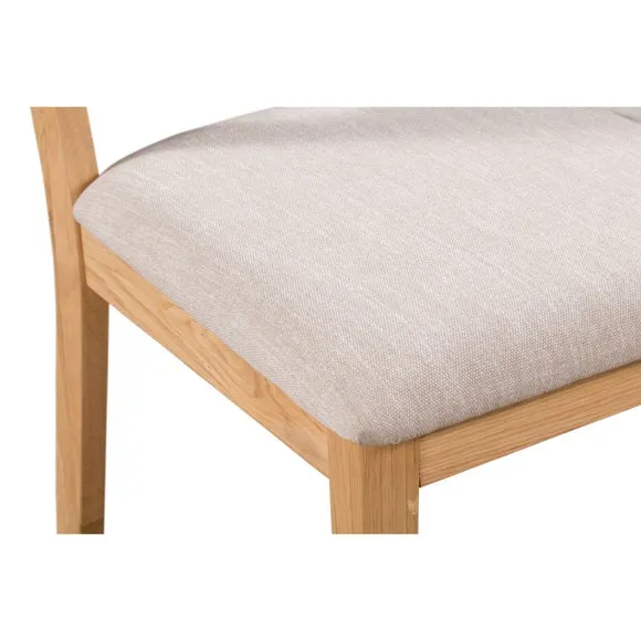 Curve 4-6 Seater Extendable Dining Table with 6 Chairs, Solid Oak 5