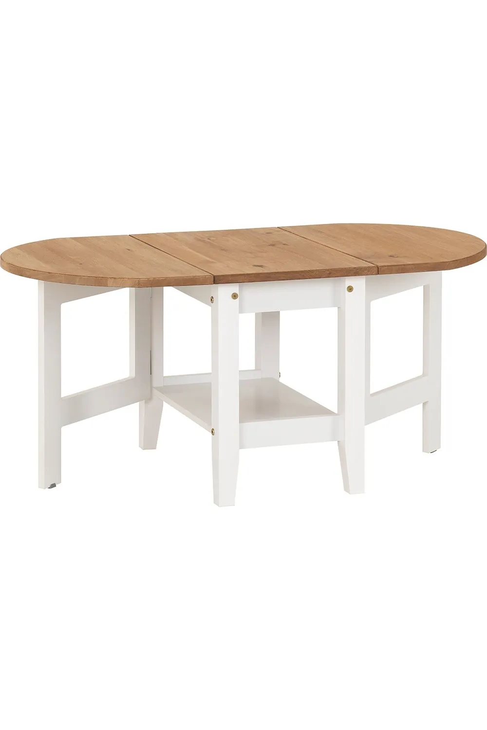 Seconique Santos Drop Leaf Coffee Table in White 2