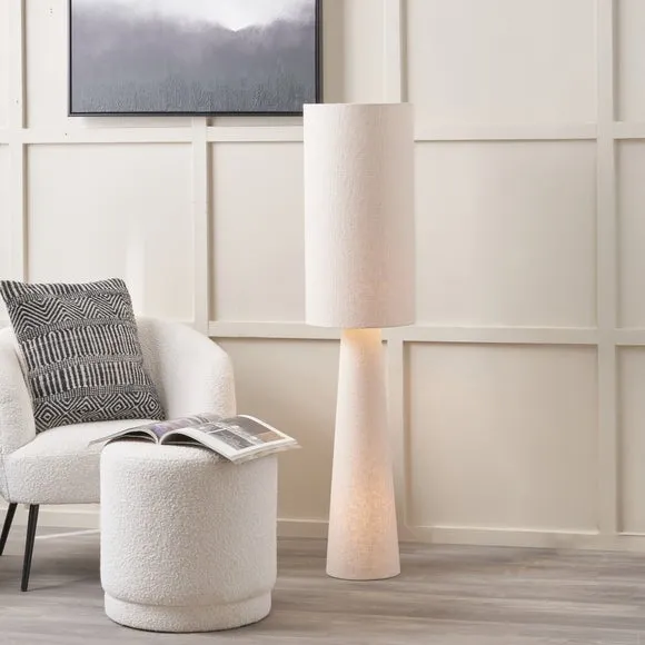 Pacific Lifestyle Mirissa Slubby Handloom Fabric Floor Lamp
