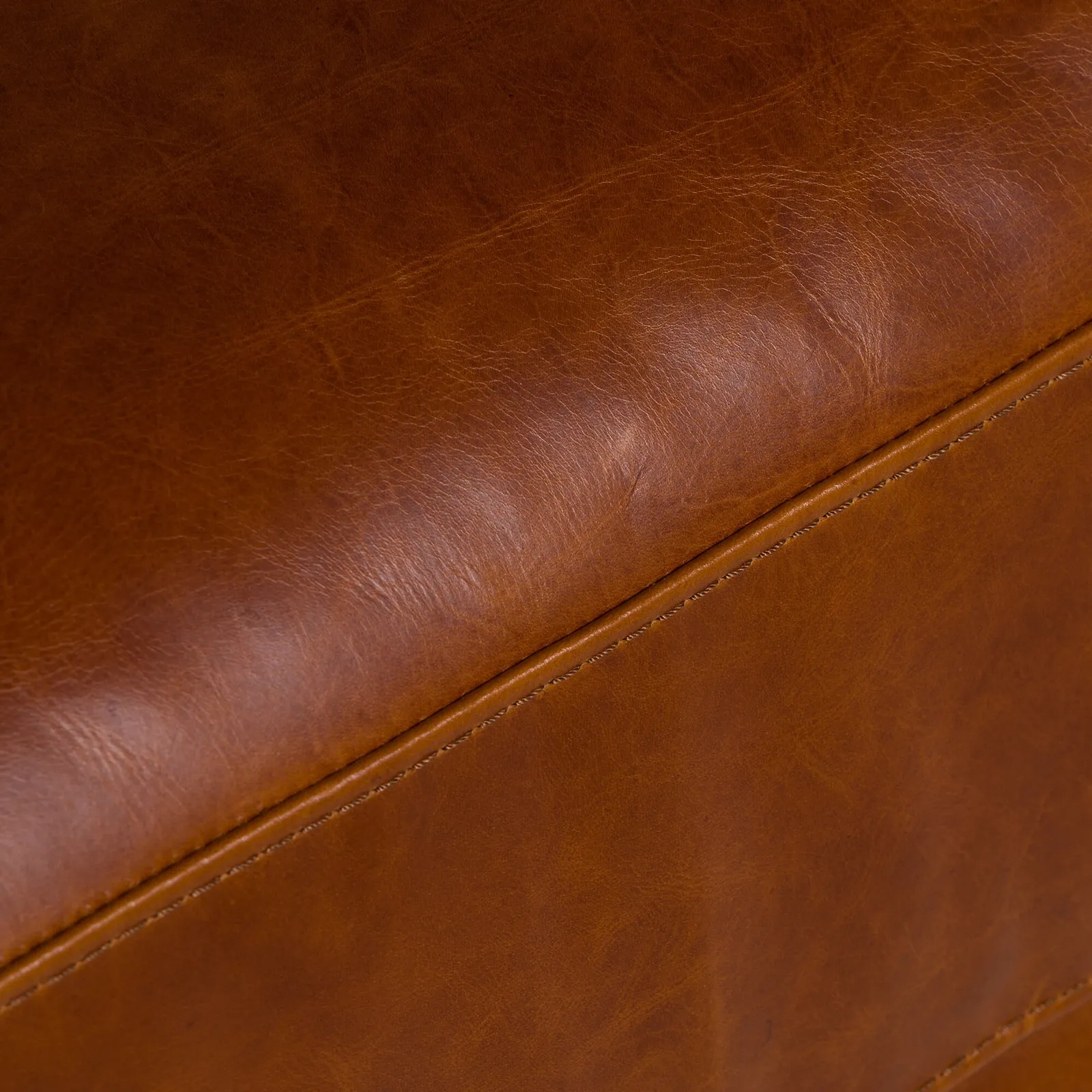 Rendola Loveseat Sofa, Brown Leather | Barker & Stonehouse 6