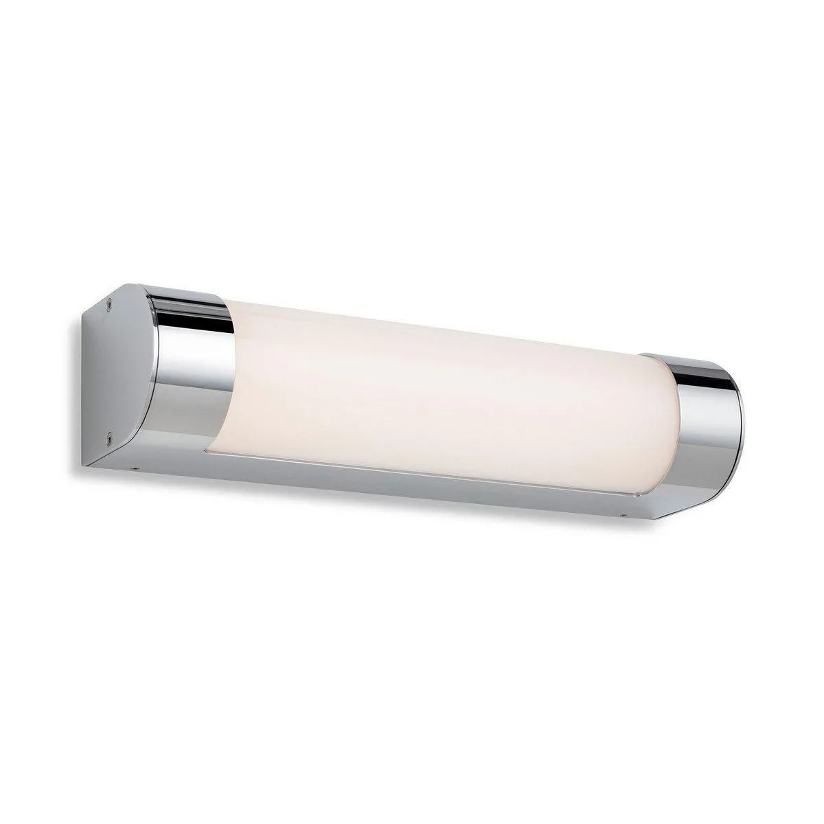Netlighting Lima Bathroom LED Wall Light 300mm Chrome with Opal Diffuser IP44 in Grey