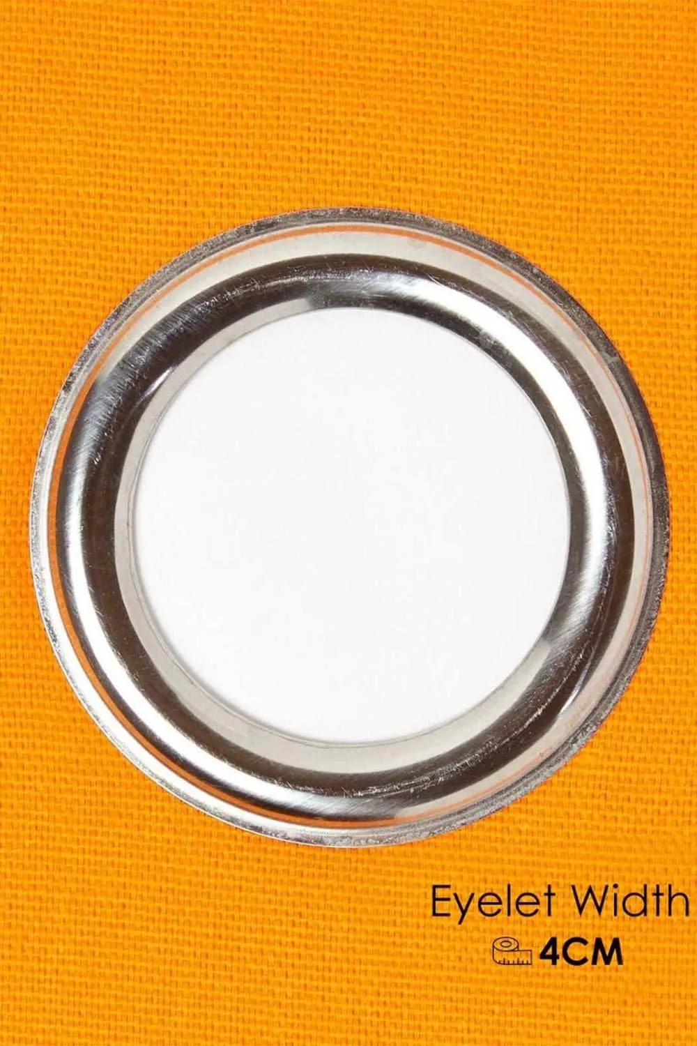 Homescapes Plain Cotton Ready Made Eyelet Curtain Pair in Orange 4