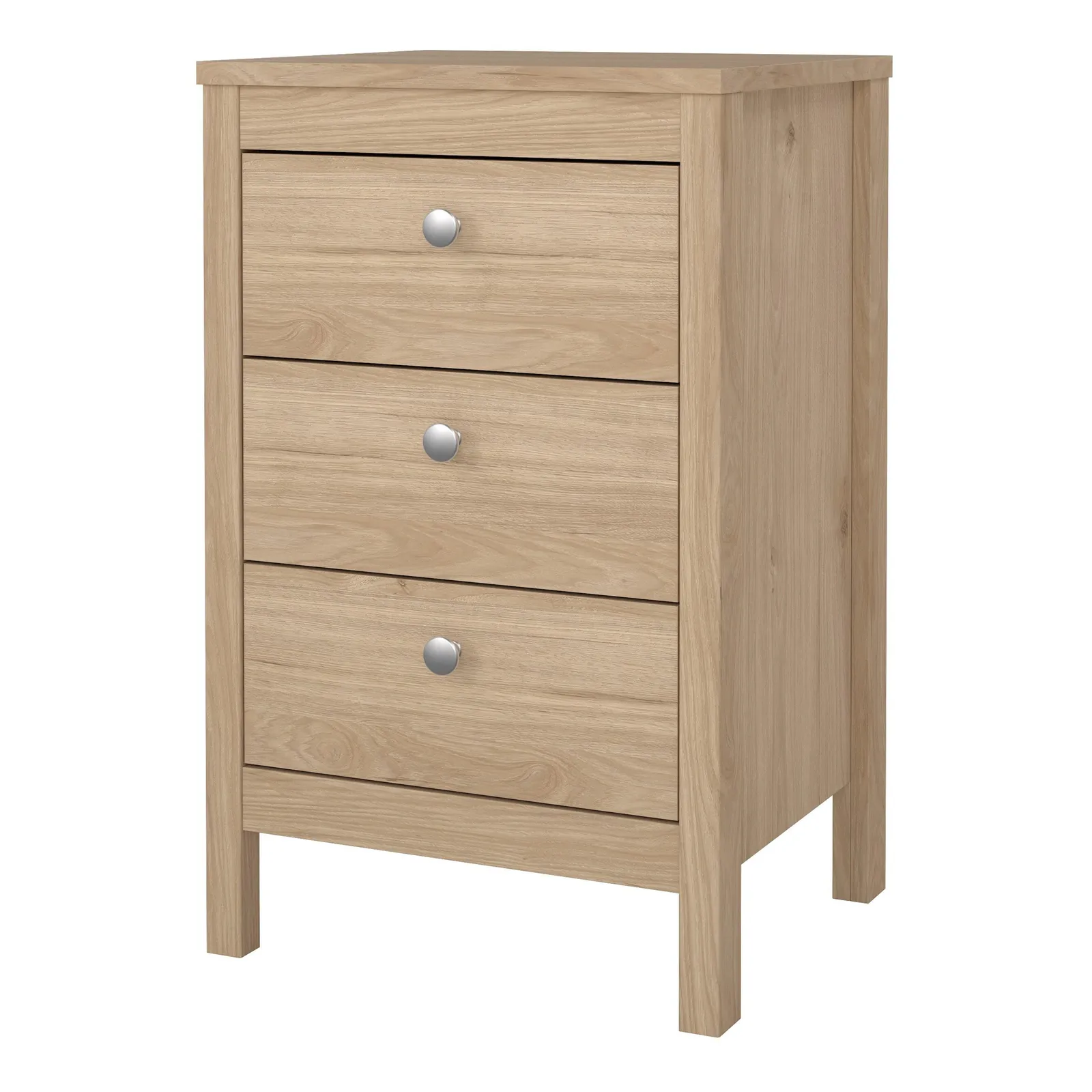 Furniture To Go Madrid Bedside Table 3 Drawers in Jackson Hickory Oak in Light Oak 3