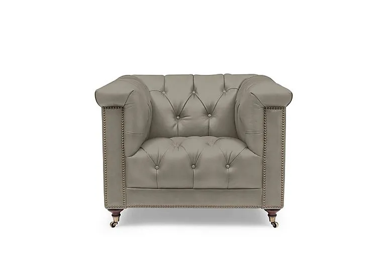 Wallace Leather Chesterfield Chair