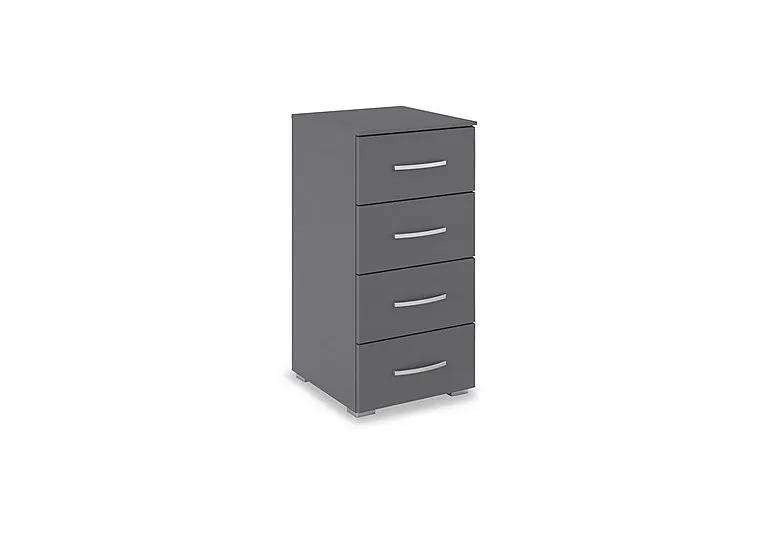 Impulse 40cm 4 Drawer Décor Chest - Metallic Grey