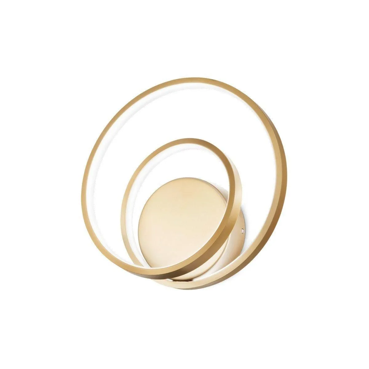 Netlighting OZ Dimmable Swirl Integrated LED Wall Lamp Brass 3000K in Yellow