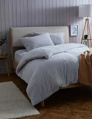 M&S Teddy Fleece Bedding Set