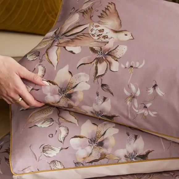 Floella Viola 100% Cotton Duvet Cover and Pillowcase Set 4