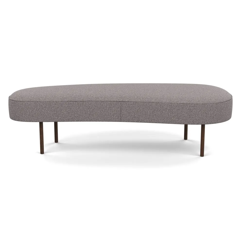 Heal's Isola Large Ottoman Loop Boucle Granite Bronze Feet 1