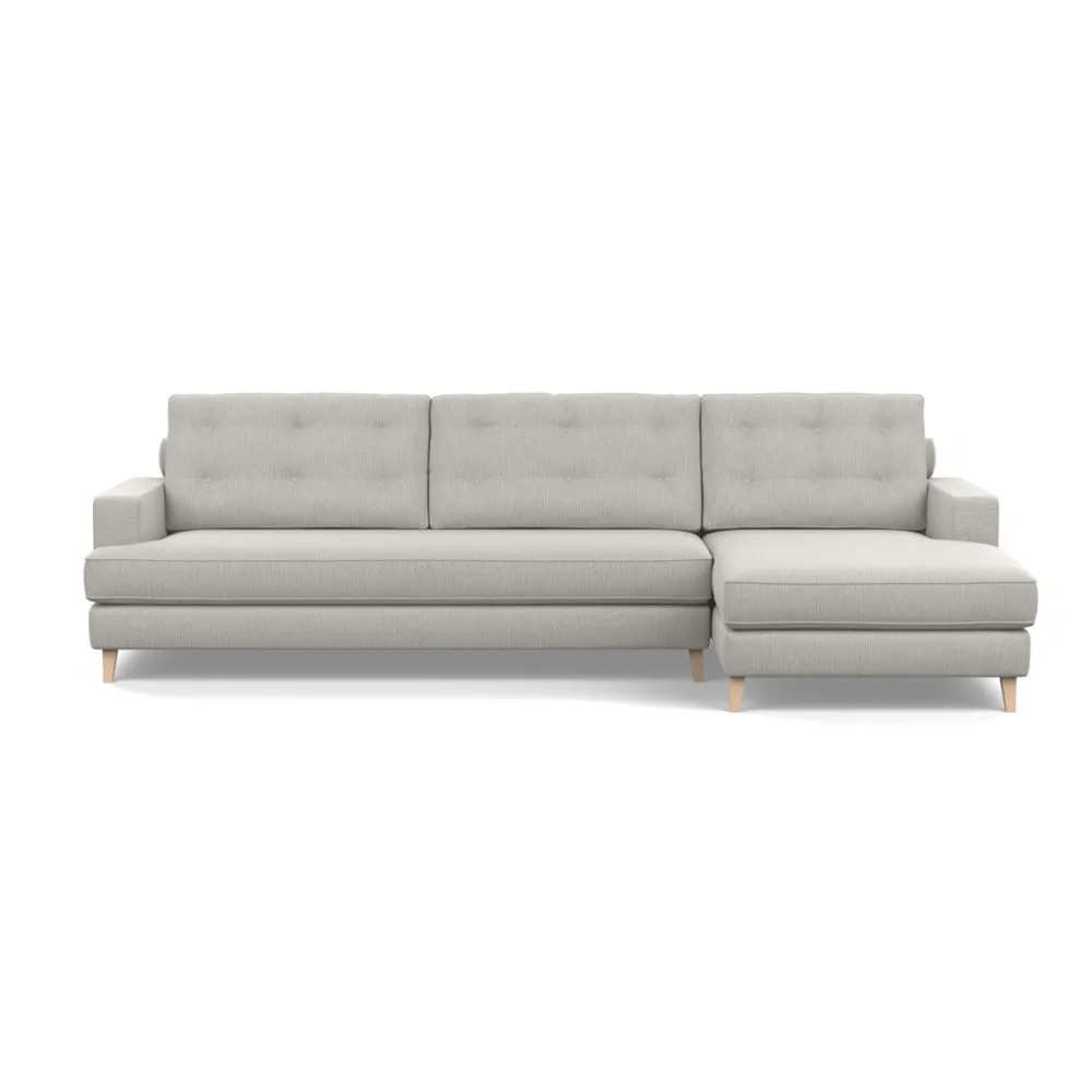 Heal's Mistral Right Hand Facing Corner Sofa Smart Linen Mix Silver Natural