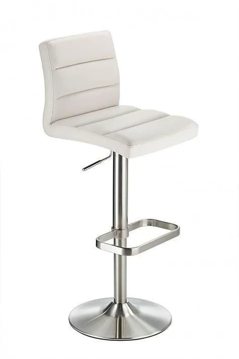 netfurniture Swank Adjustable Bar Stool in White
