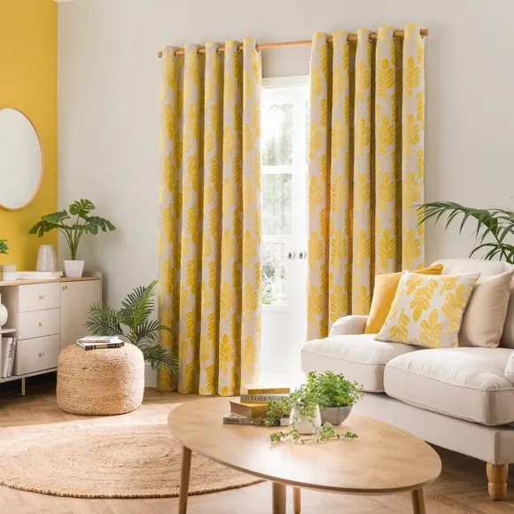 Annika Cut Velvet Eyelet Curtains 2