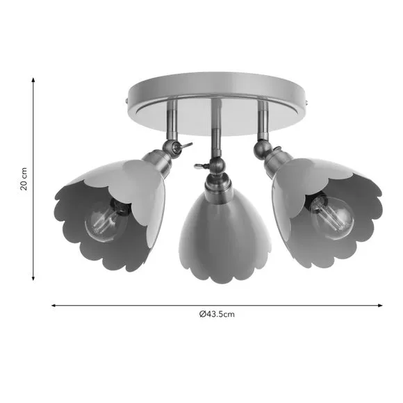 Remi Scalloped 3 Light Adjustable Spotlight 6