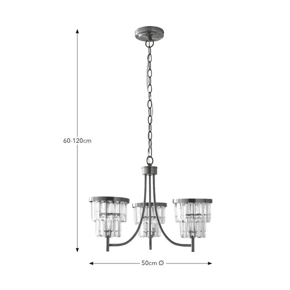Audra 3 Light Adjustable Pendant Light 5