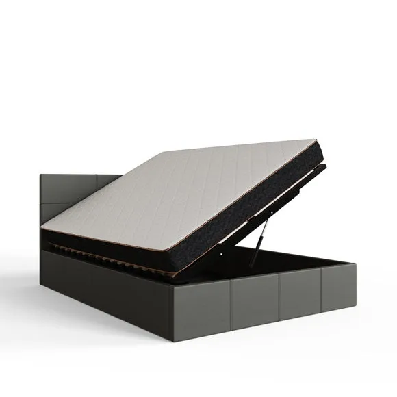 Side Lift Ottoman Bed, Faux Leather 4