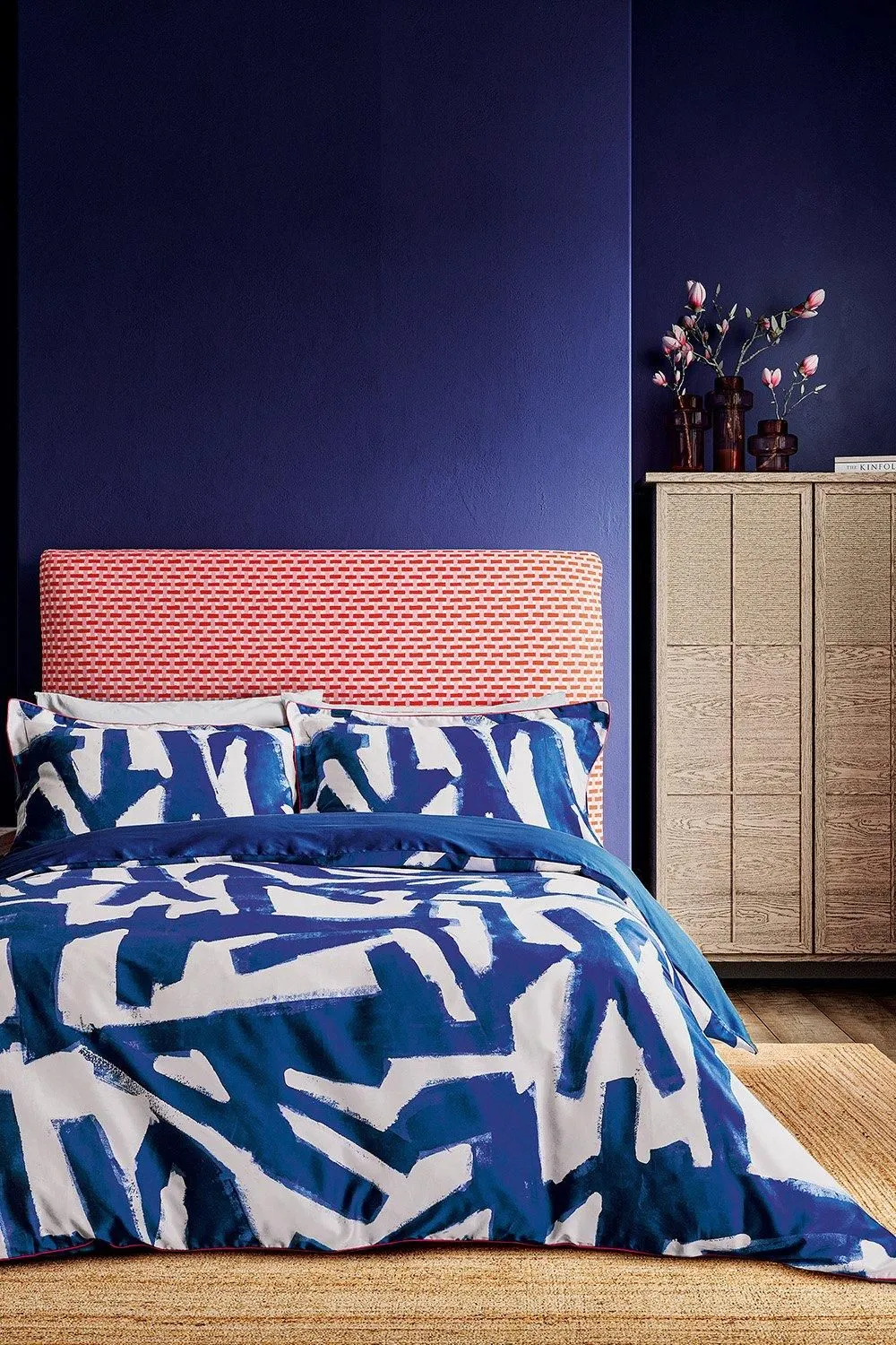 Harlequin 'Thicket' Cotton Sateen Duvet Cover Set in Blue