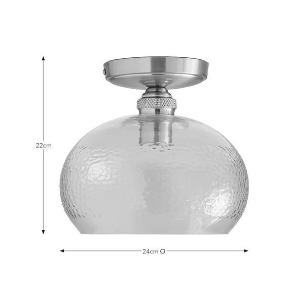 Hemsby Mid Century Flush Ceiling Light 6