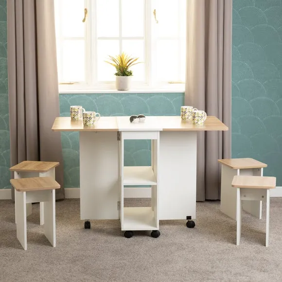 Seymore 4 Seater Stowaway Dining Set