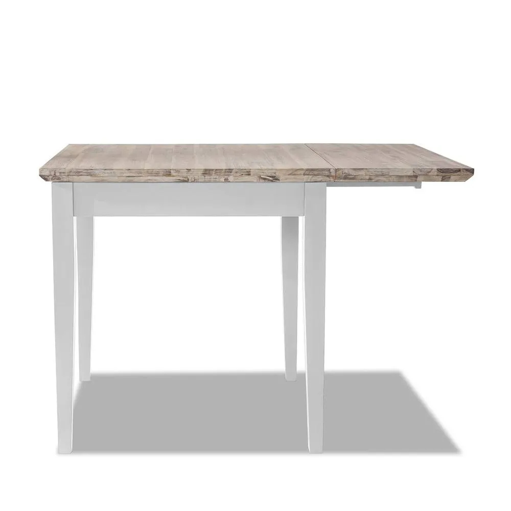 Statement Furniture Florence Square Extendable Kitchen Dining Table in White 4