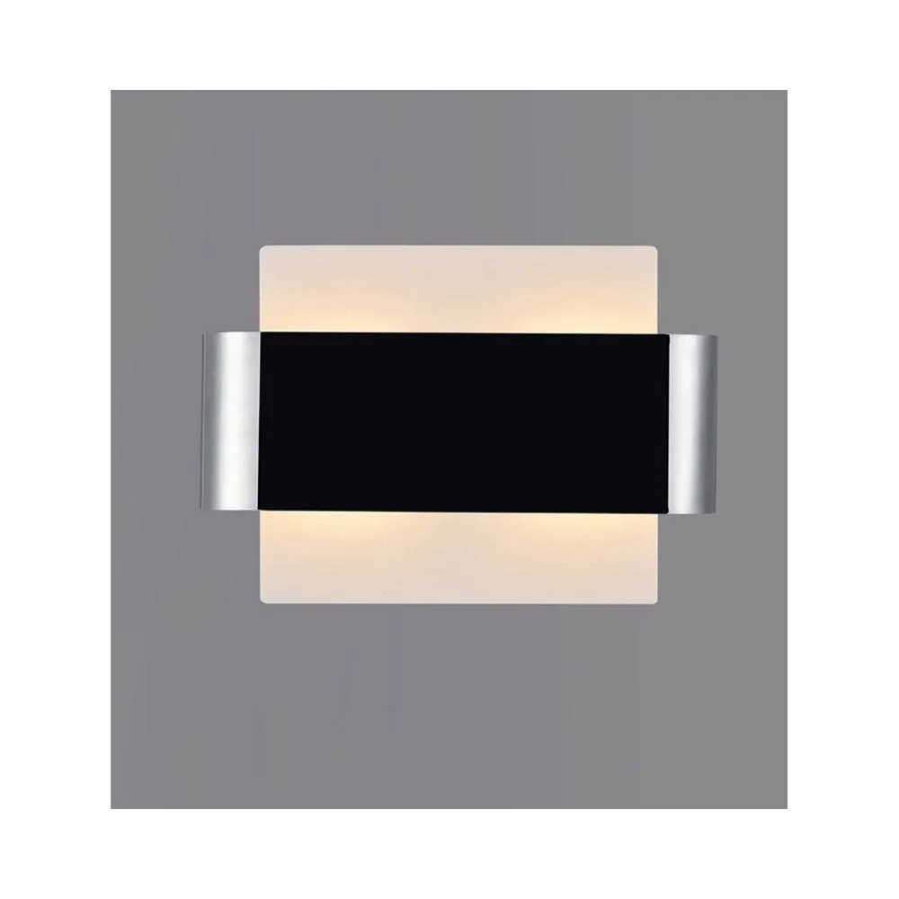 Netlighting Damo Flush Wall Light 2 Light G9 White Base Chrome Centre Band in Grey 2
