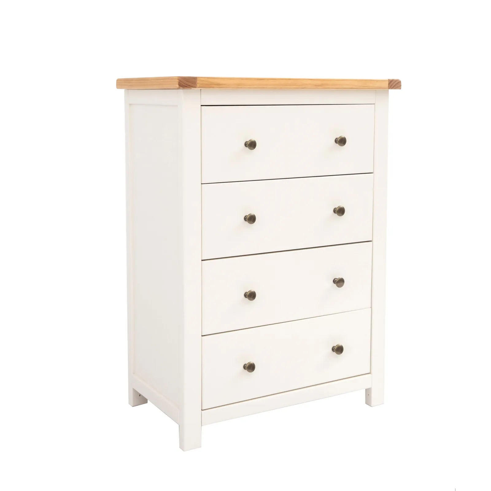 Cabinet Bits Maggiori 4 Drawer Chest of Drawers Brass Knob in Off-White 2