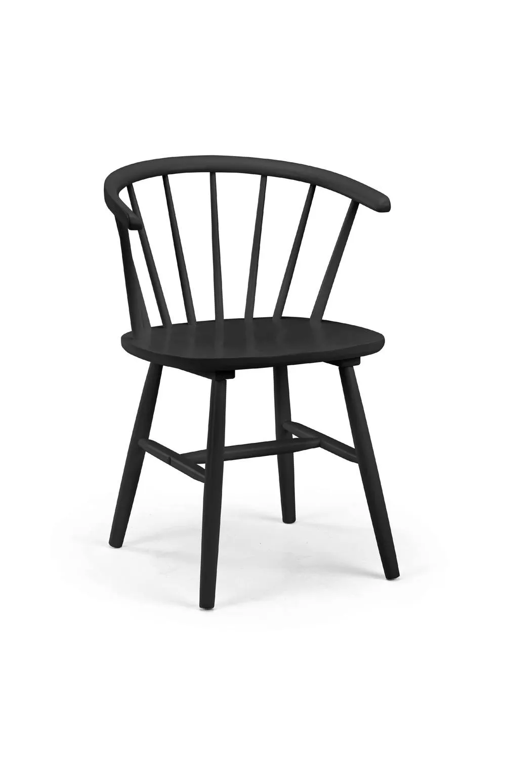 Julian Bowen Modena Curved Spindle Back Dining Chair (Set of 2) in Black 3