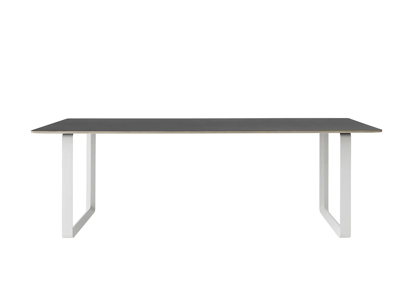 Muuto 70/70 Table 225 x 90cm in Black with White Legs 1
