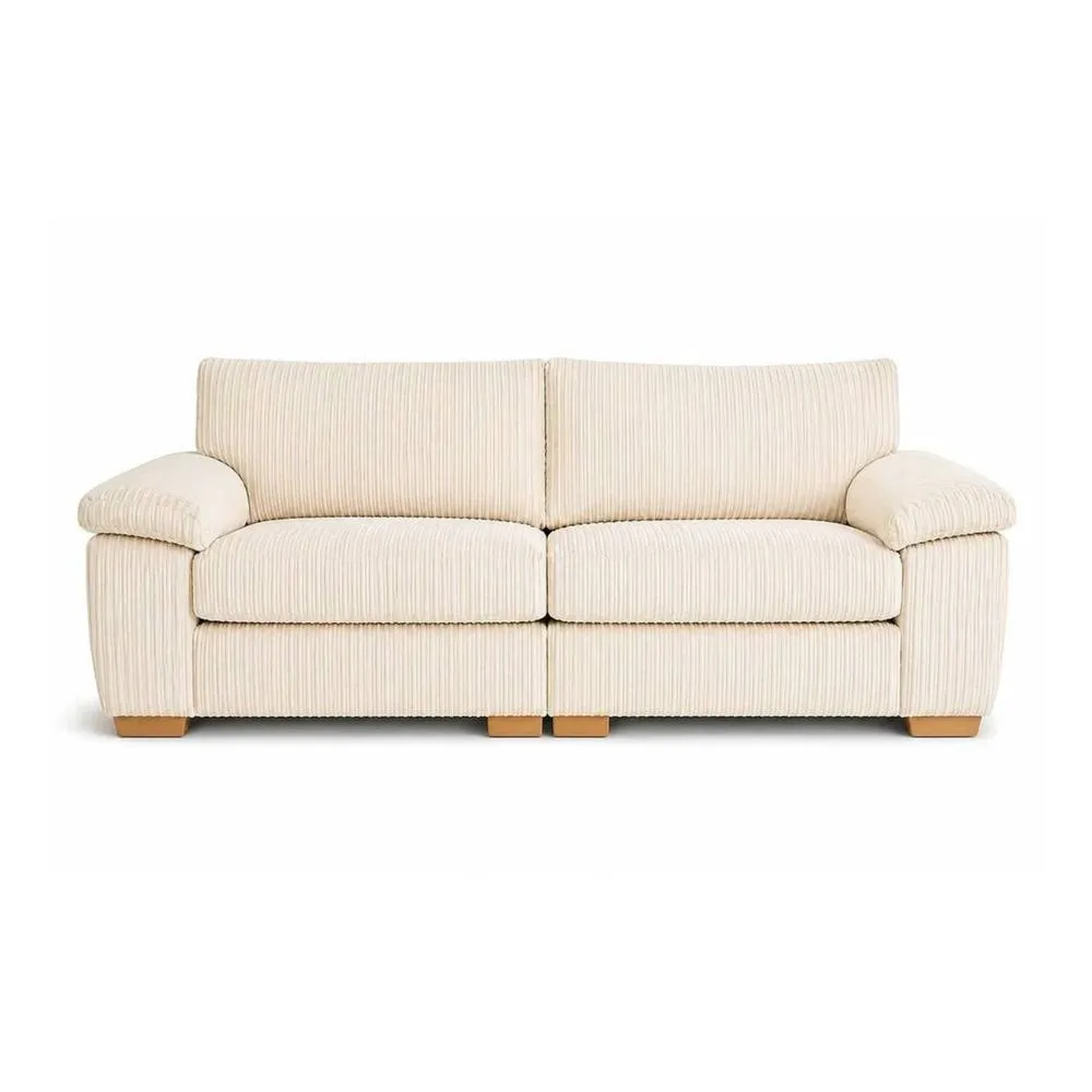 Bliss Furniture Amalfi 2 Seater Split Sofa Soft Fabric in Cream