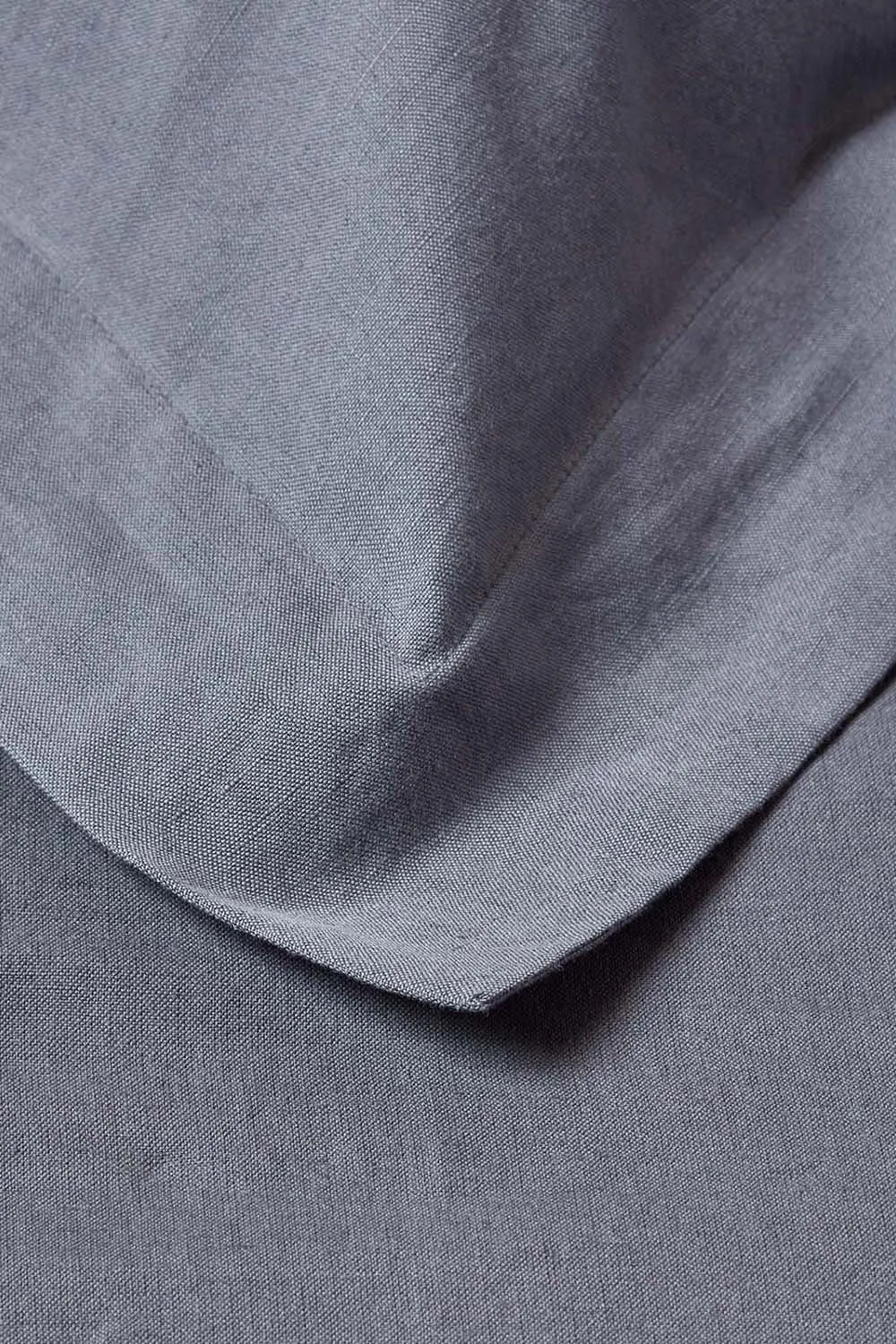 Homescapes Linen Oxford Pillowcase, King in Dark Grey 6