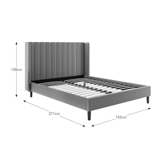 Alara Pleated Velvet Bed Frame 6
