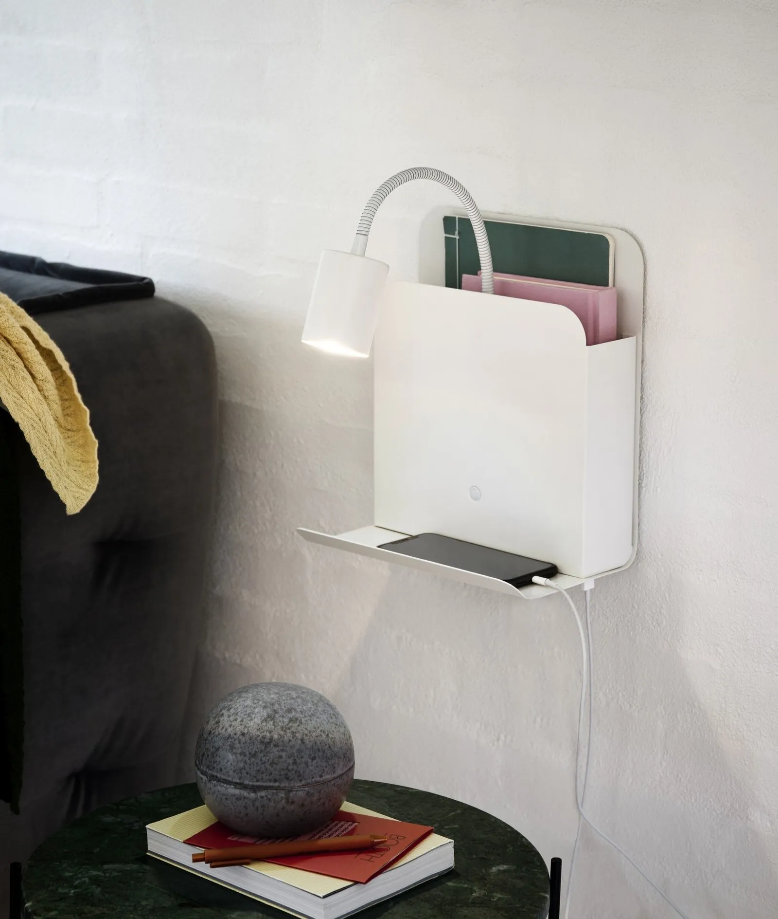 Nordlux Roomi Wall Light White Metal Livingroom GU10 Switch Plug In/Mains 5