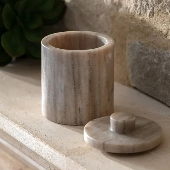 Cedar & Sage Tarragon Marble Storage Jar 1