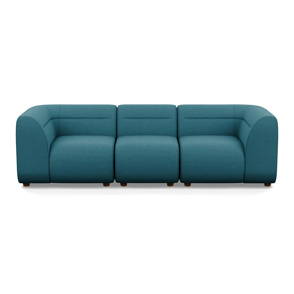 Heal's Lilli 3 Seater Sofa Brushed Cotton Cadet Natural Beech Feet 1