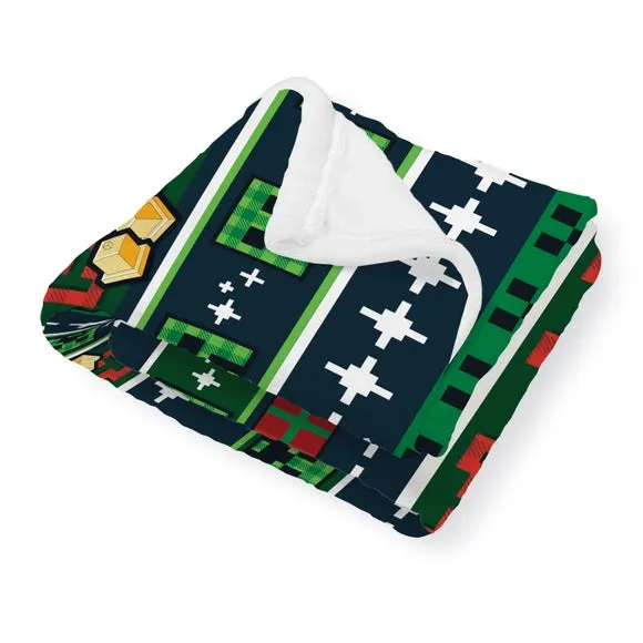 Minecraft Bells Sherpa Fleece Blanket 100cm x 150cm 4