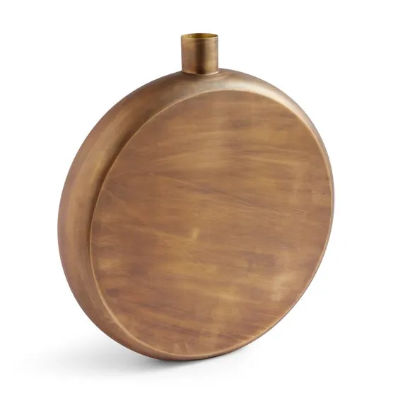 Metal Flat Bottle Vase 3