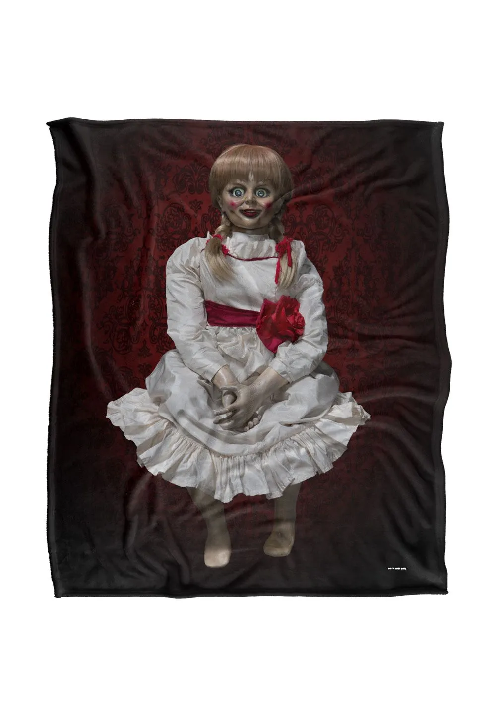 Annabelle 3 Blanket, 152x127 cm Doll Poster Silky Touch Super Soft Throw Blanket in White