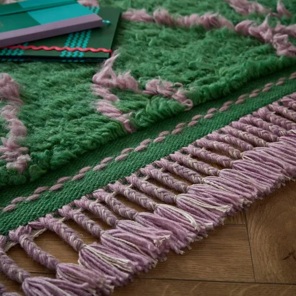 Sophie Robinson Geometric Berber Supersoft Shaggy Rug 5