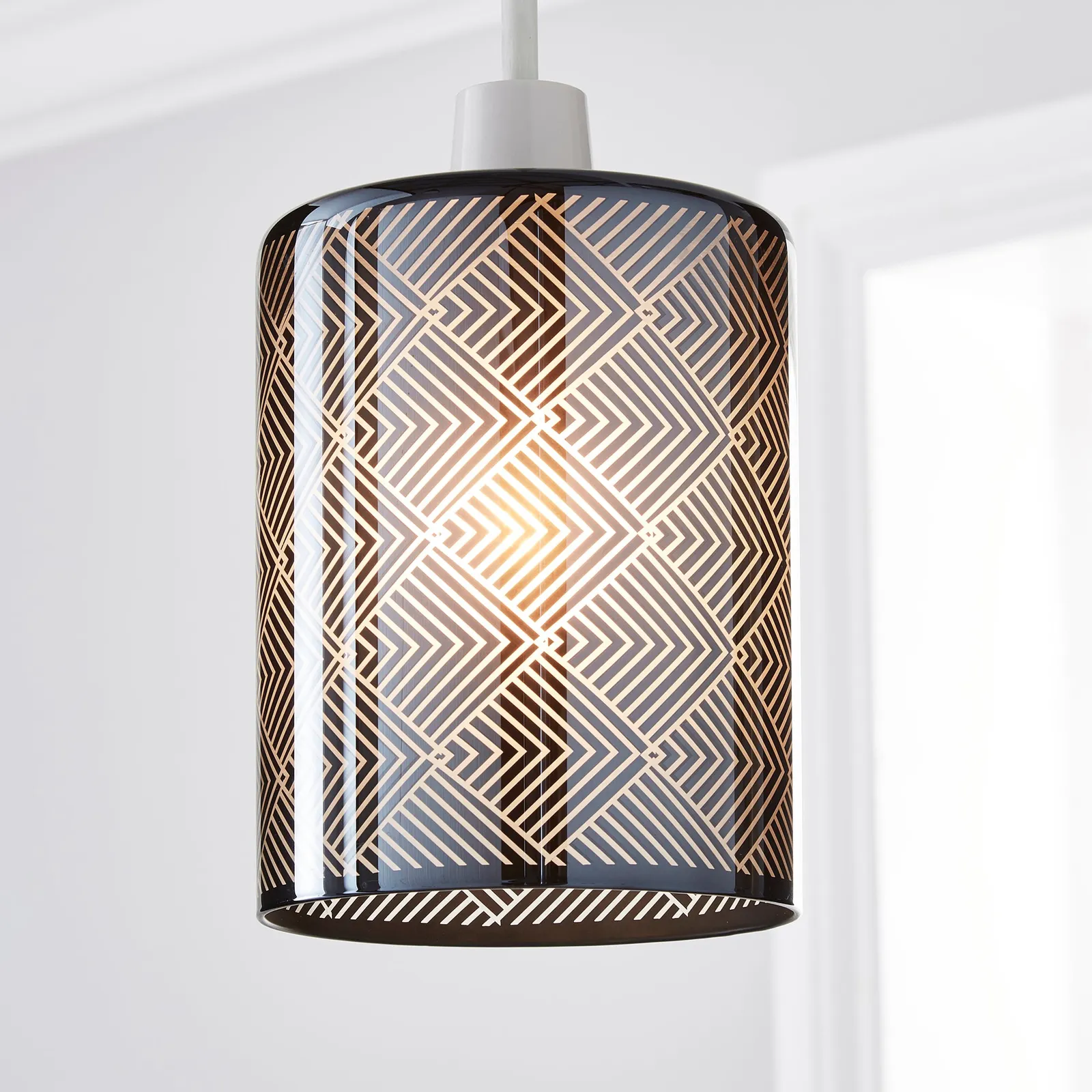 Agata Smoked Easy Fit Pendant Blue