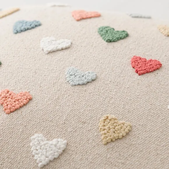 Hearts French Knot Cushion 2