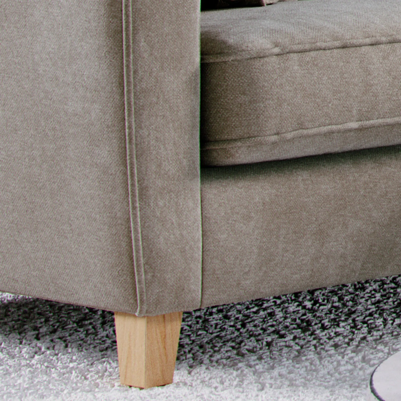 The Great Sofa Company Jackson 3 Seater Chenille Sofa in Light Brown 5