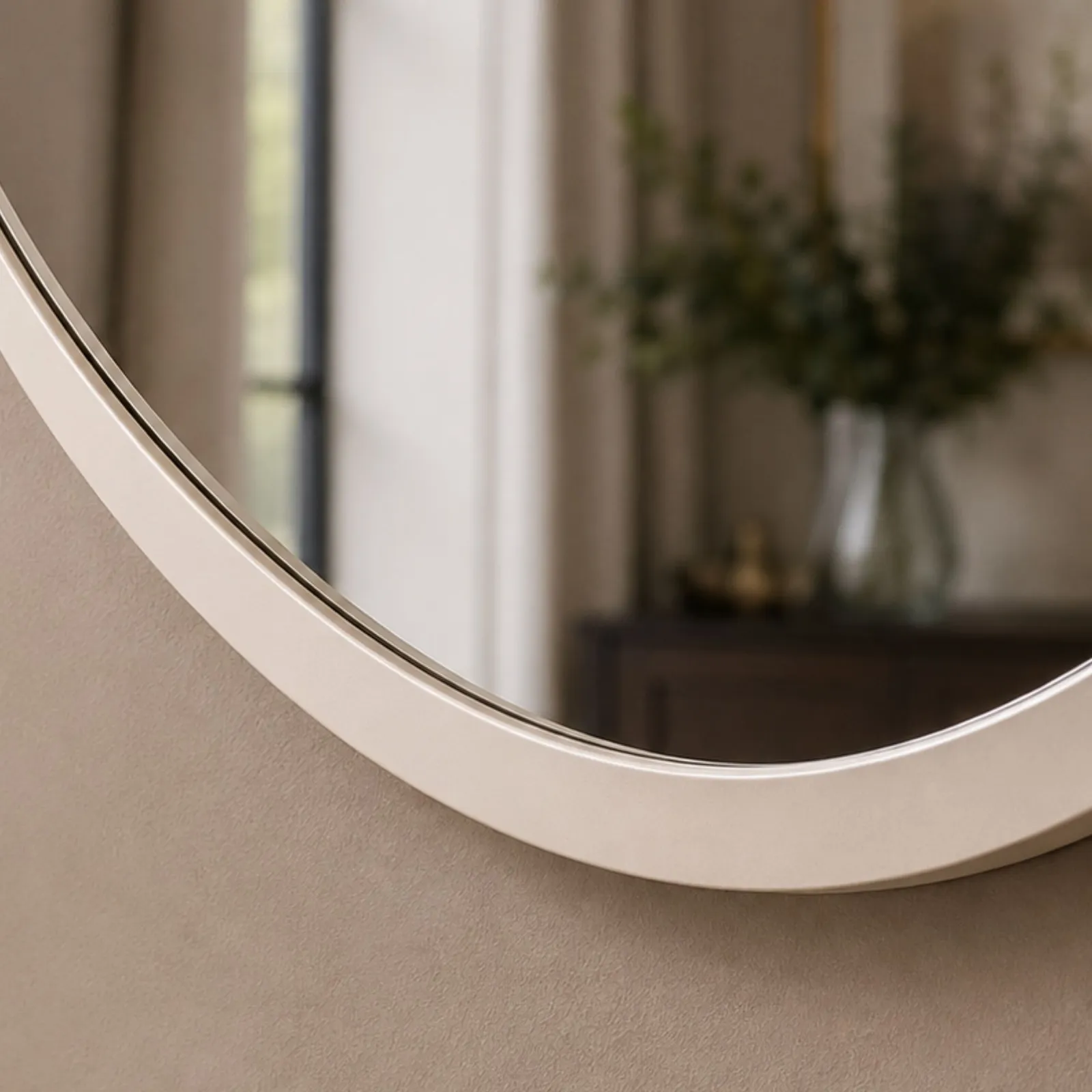 Yearn Mirrors Round Wall Mirror White 102cm 3