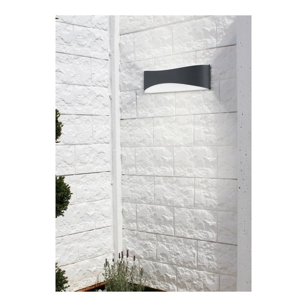 Netlighting Konda Modern Outdoor Flush Wall Lamp Anthracite 3000K IP65 UK Stock in Black 4