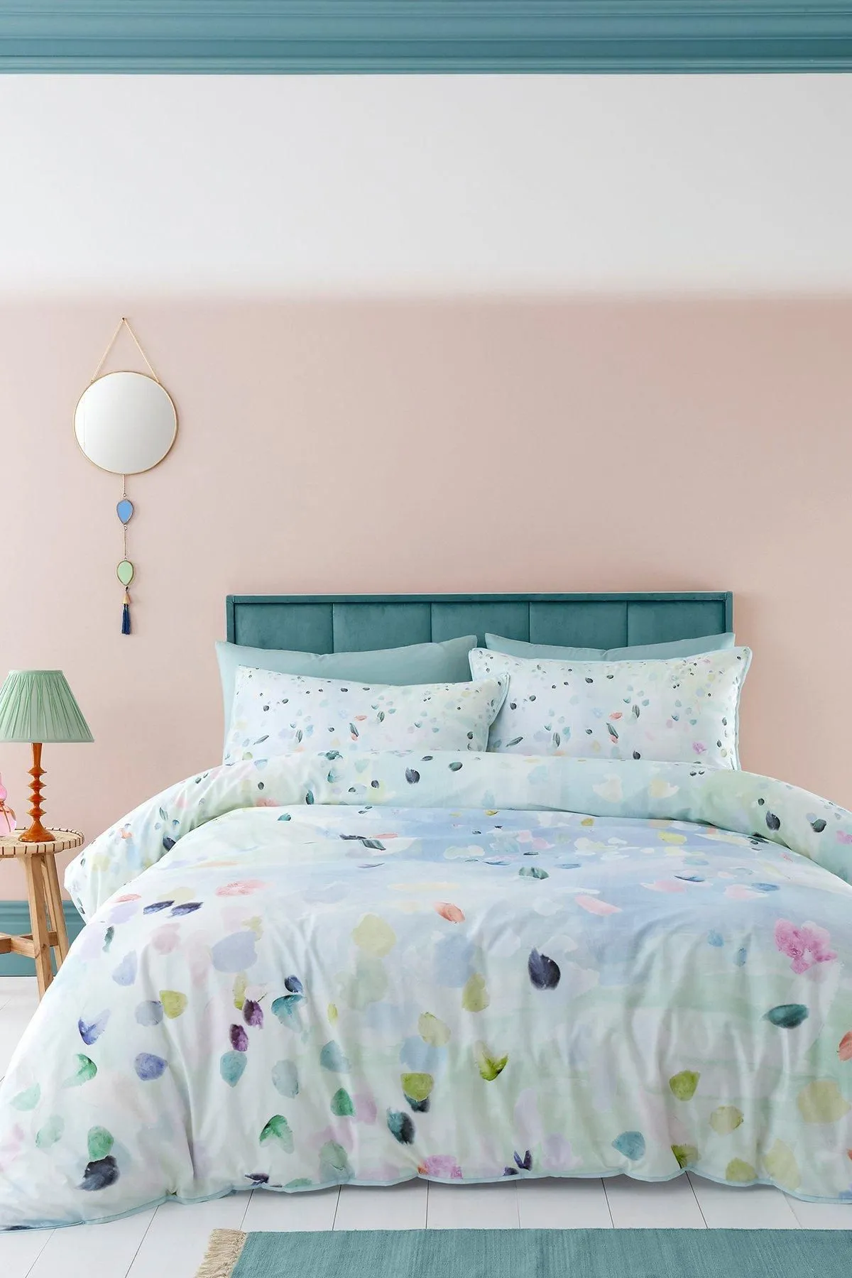 Appletree 'Alfresco' 100% Cotton Duvet Cover Set in Duck Egg Blue