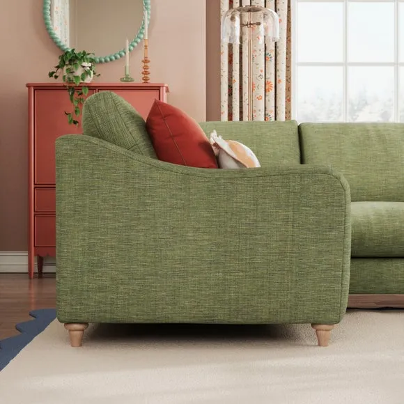 Hattie Slub Faux Linen Corner Sofa 2