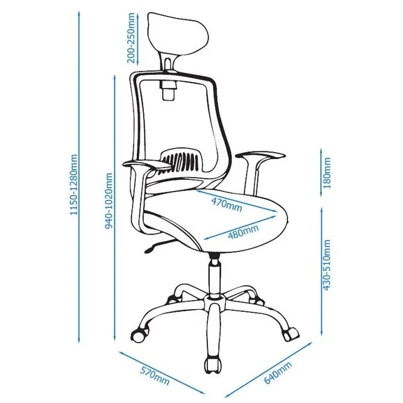 Florida Office Chair, Faux Leather 5